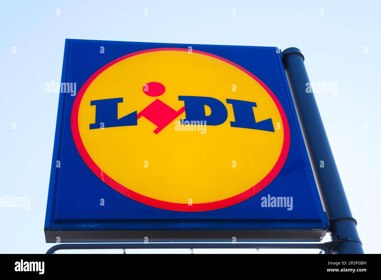 Zeichen und Logo von Lidl Stockfoto