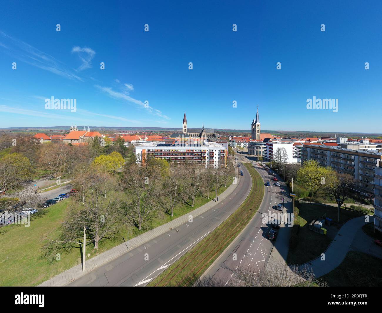 Luftfotografie Drohnenfotografie aus dem Halberstadt-Harz-Gebirge Stockfoto