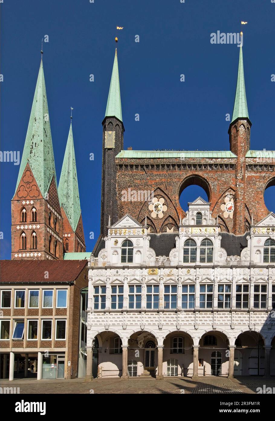 Markt mit Marienkirche und Rathaus Lübeck, Altstadt, Lübeck