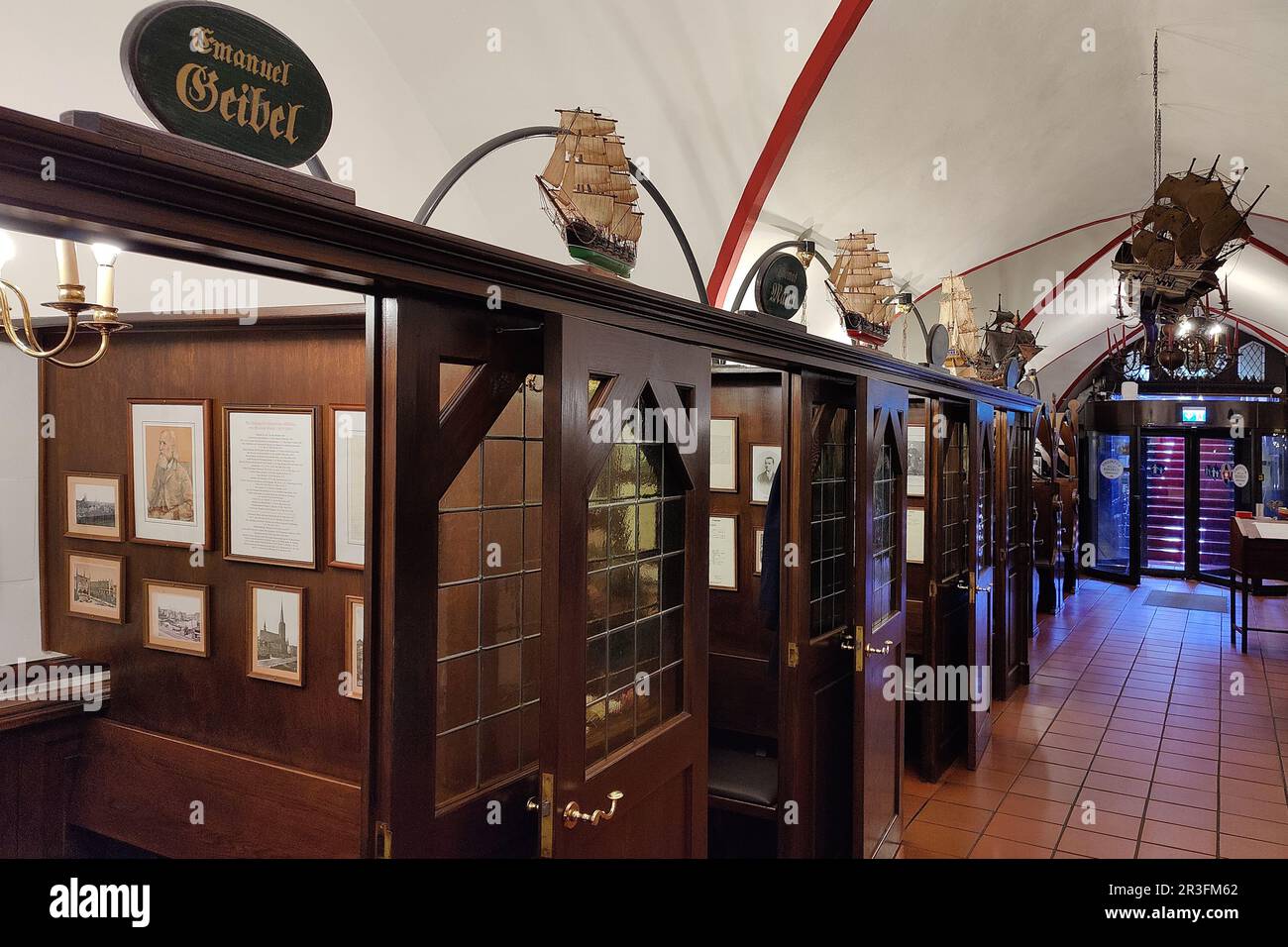 Restaurant, Historisches Lübeck Rathaus, Lübeck, Schleswig-Holstein, Deutschland, Europa Stockfoto