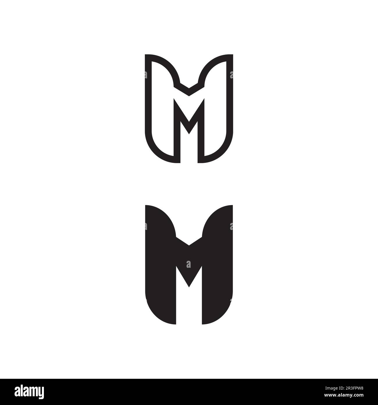 M schreiben Logo Template Vector Illustration Design Stock Vektor