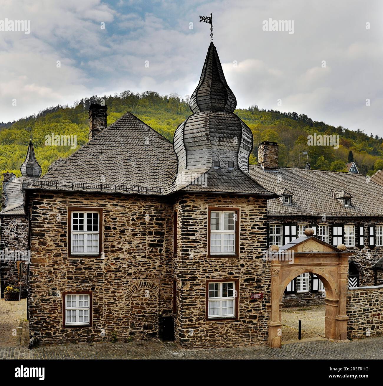 Schloss Holtzbrinck, Altena, Sauerland, Nordrhein-Westfalen, Deutschland, Europa Stockfoto