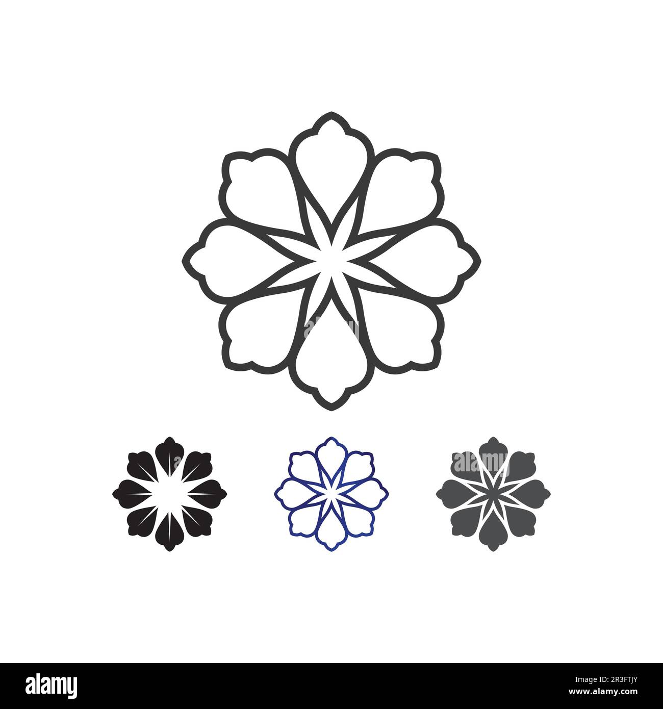 Blume vektor Icon Design vorlage Abbildung Stock Vektor