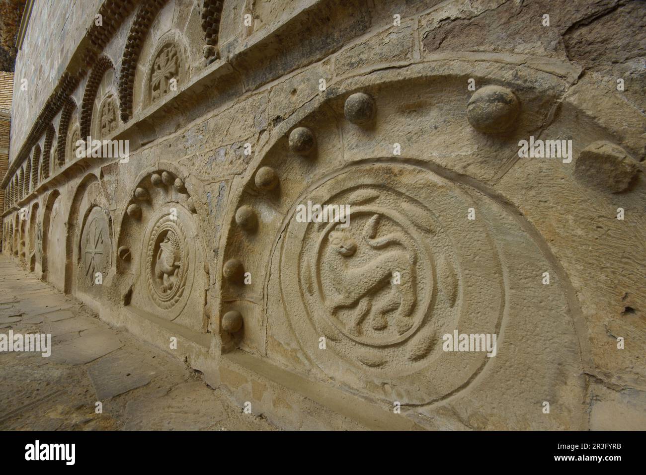 Monasterio de San Juan de la Peña, panteon de Nobles (s. XI). Serrablo. Huesca. España. Stockfoto