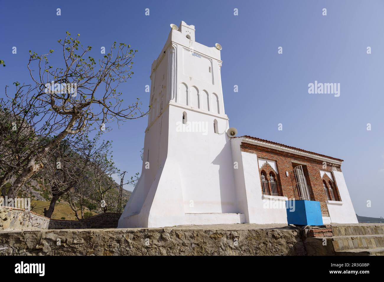 Spanische Moschee, Jemaa Bouzafar, erbaut von den Spaniern im andalusischen Stil, Chauen, marokko, afrika. Stockfoto