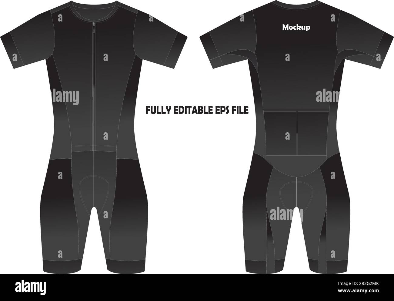 Radfahren Speed Suit Mock Up Stock Vektor