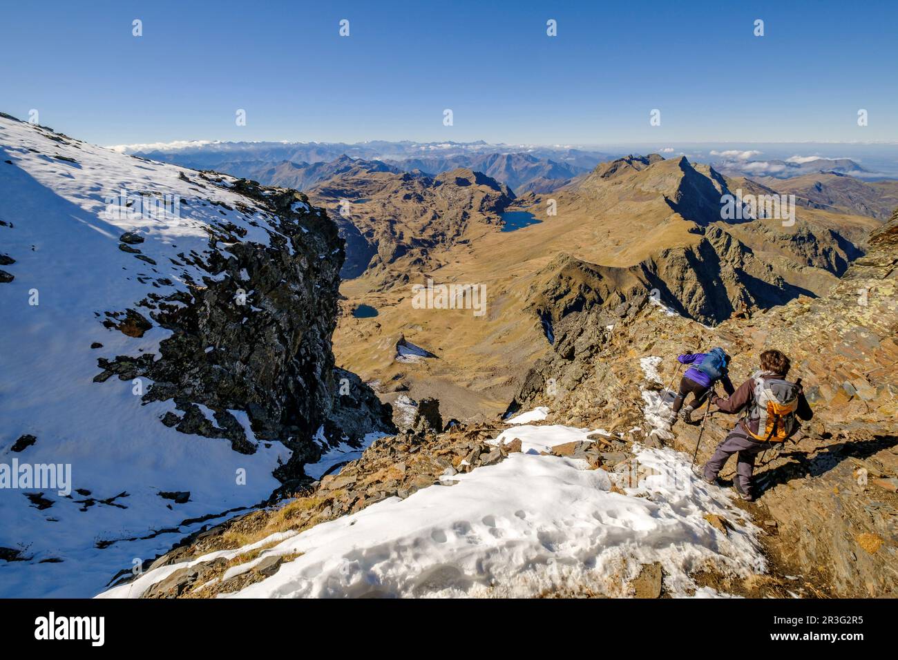 Tuc de Maubèrme, 2880 Meter, Aran, Lleida, Pyrenäen, Katalonien, Spanien, Europa. Stockfoto