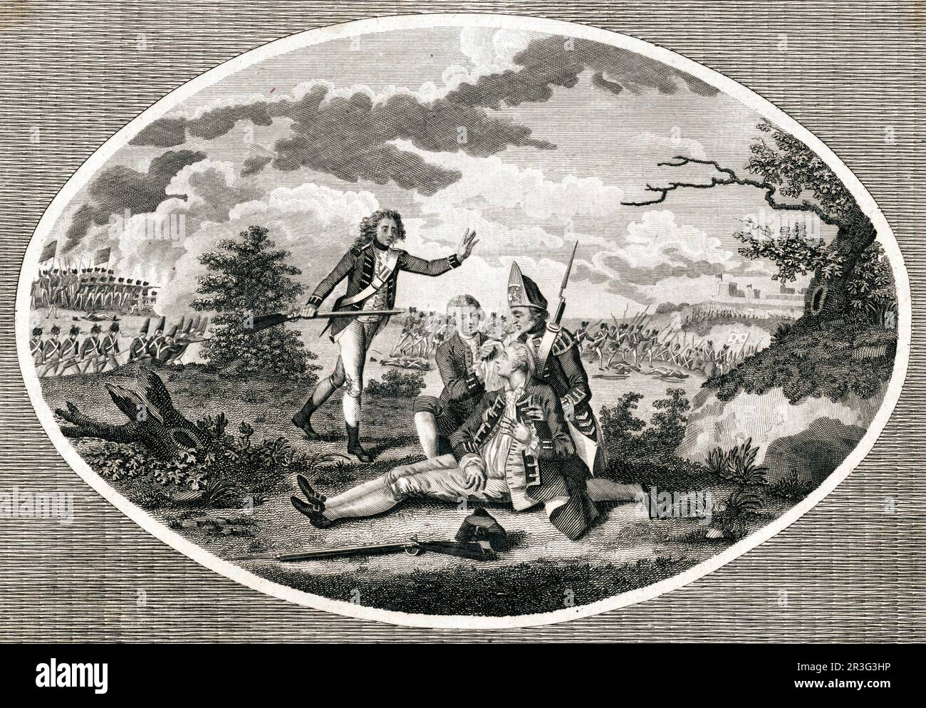 General James Wolfe starb bei der Belagerung von Quebec am 14. September 1759. Stockfoto