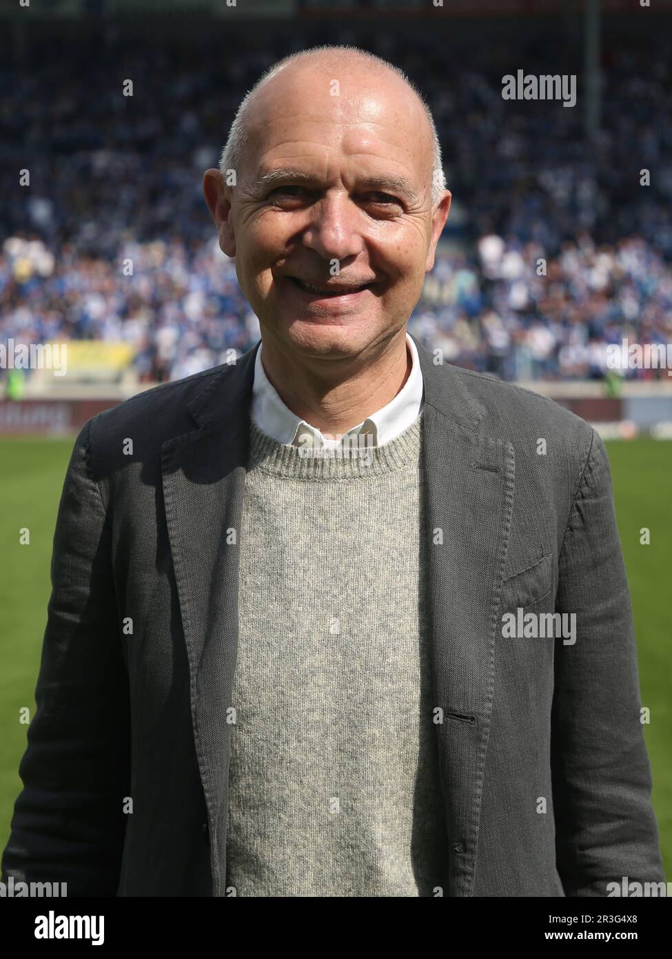 DFB-Präsident Bernd Neuendorf DFB 3. Liga Fußballsaison 2021-2022 37. Spieltag 1. FC Magdeburg - TSV 1860 München Stockfoto
