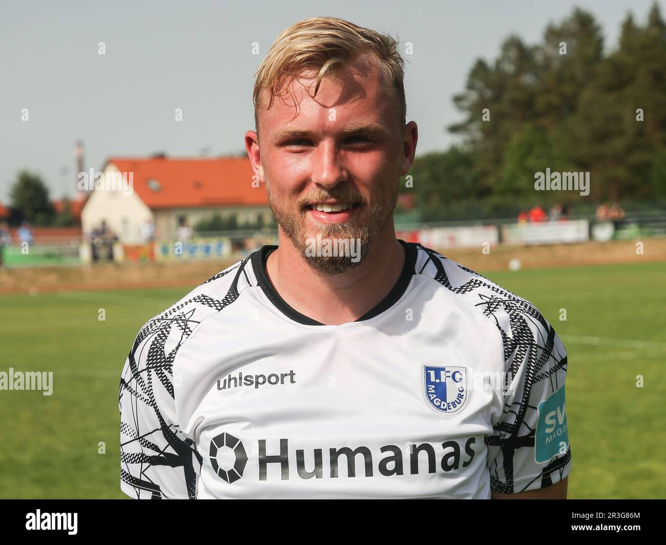 Neueinsteiger Tim Stappmann (1.FC Magdeburg) -DFB DFL Fußball 2.Bundesliga Staffel 2022-2023 Testspiel GrÃ¼n Weiss Ilsenburg - 1. FC. Stockfoto