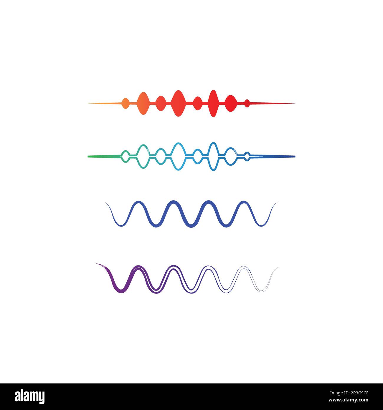 Schallwellen Vector Illustration Design Template Stock Vektor