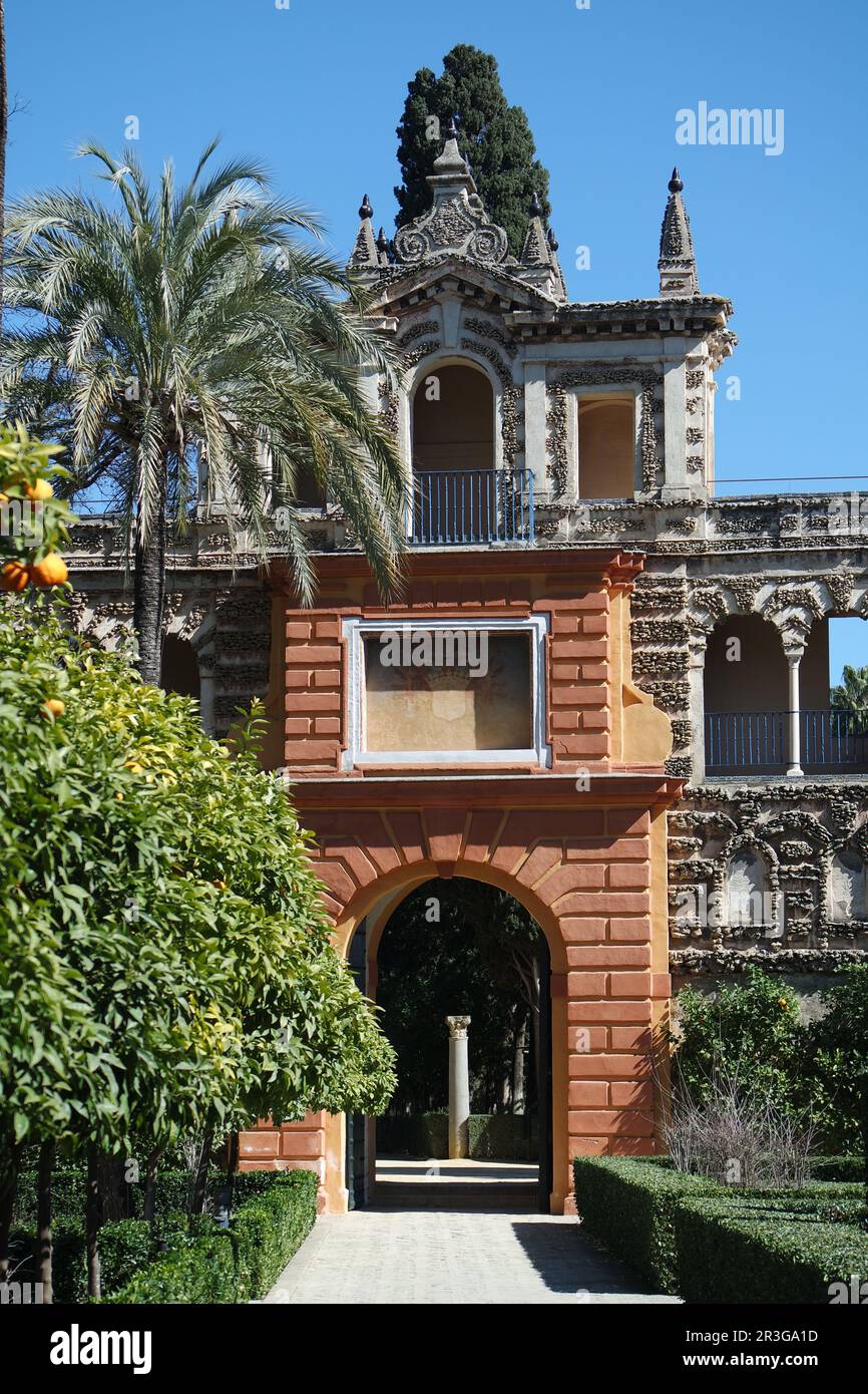 Echter Alcazar Garden, Sevilla Stockfoto Echter Alcazar Garden, Sevilla Stockfoto