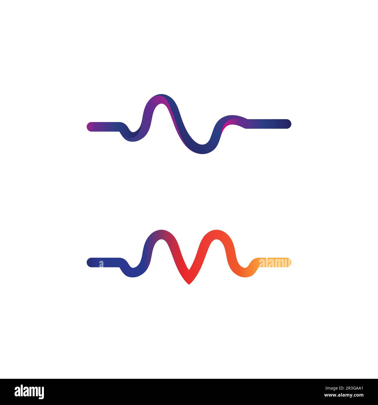 Schallwellen Vector Illustration Design Template Stock Vektor