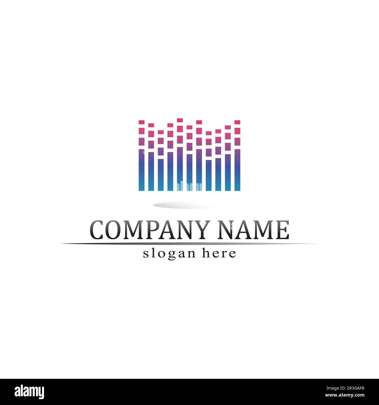Schallwellen Vector Illustration Design Template Stock Vektor