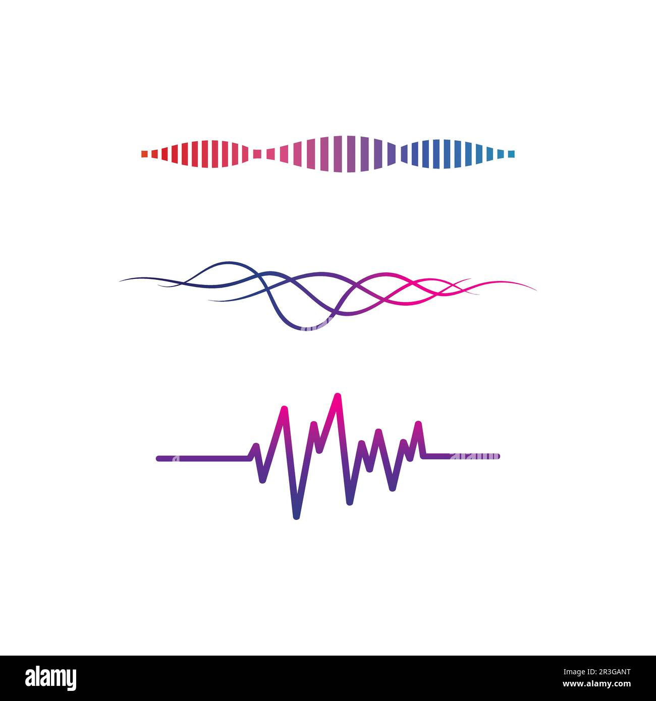 Schallwellen Vector Illustration Design Template Stock Vektor