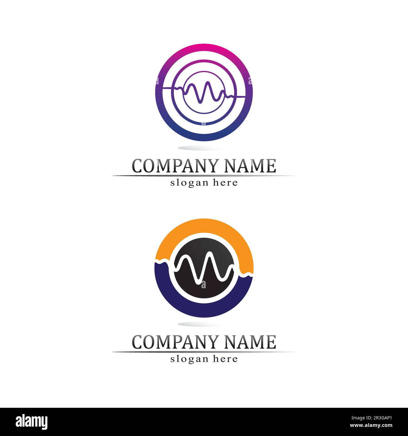 Schallwellen Vector Illustration Design Template Stock Vektor