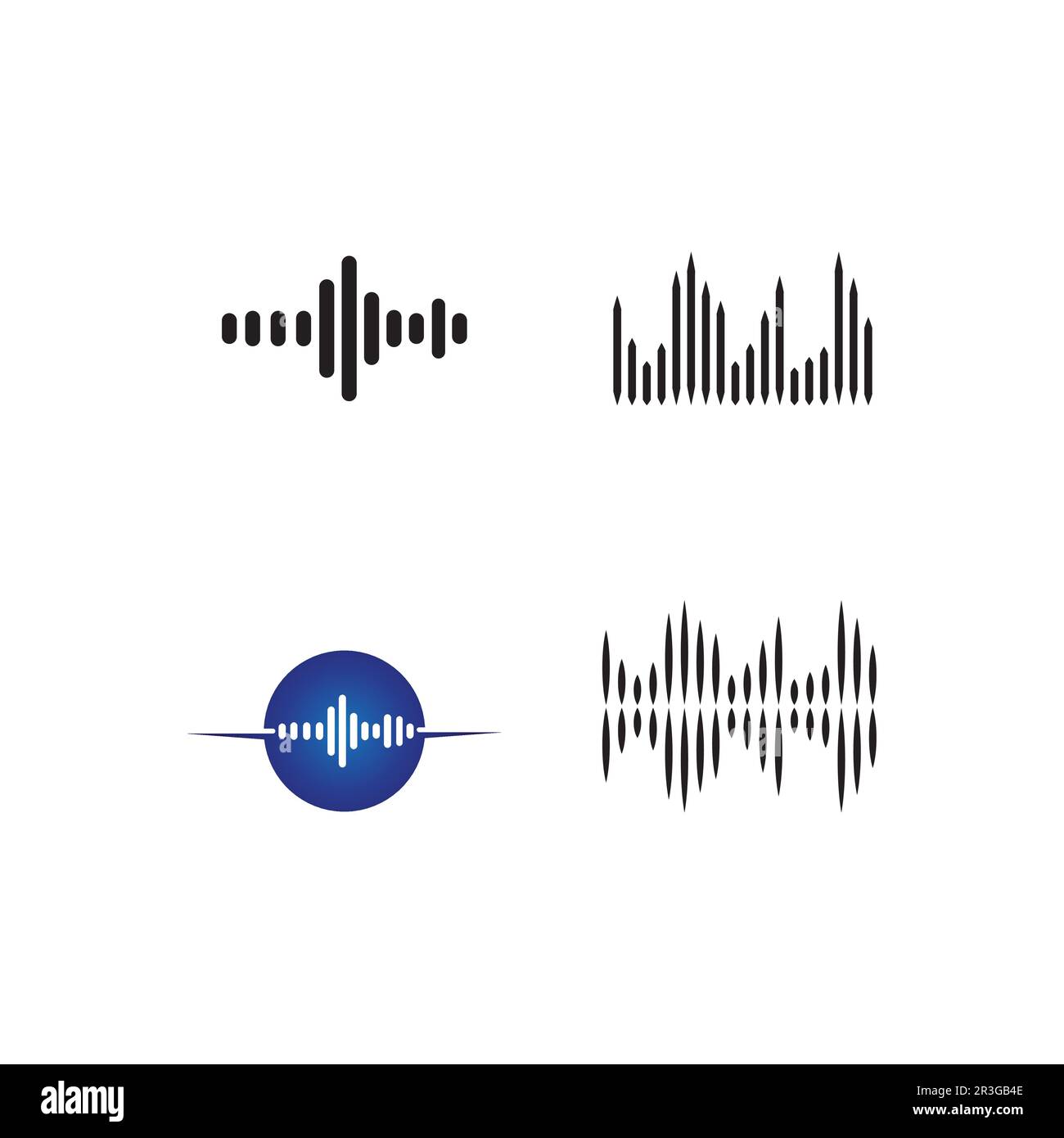 Schallwellen Vector Illustration Design Template Stock Vektor