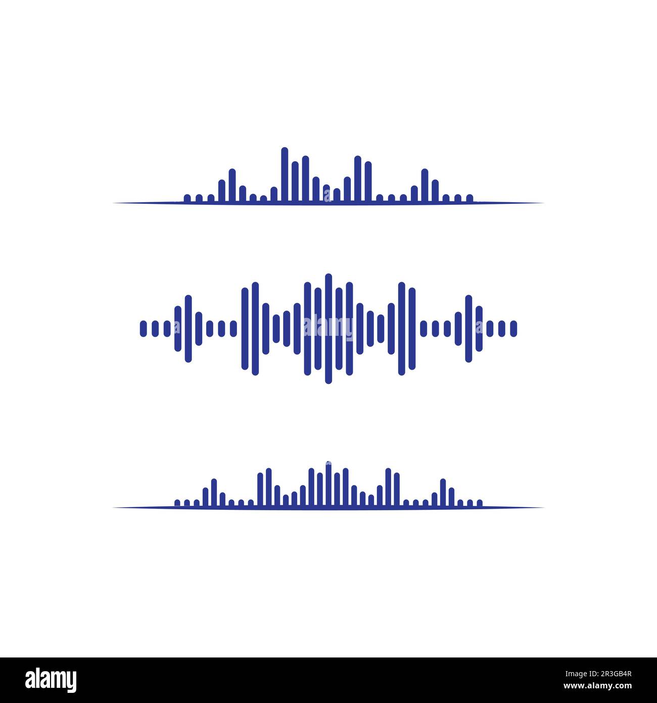 Schallwellen Vector Illustration Design Template Stock Vektor