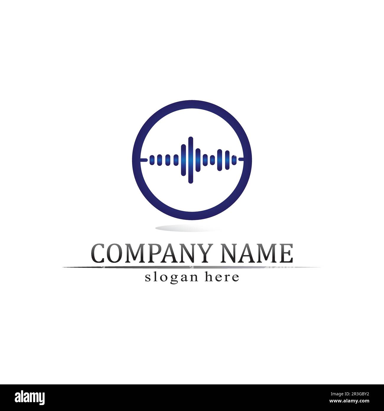 Schallwellen Vector Illustration Design Template Stock Vektor