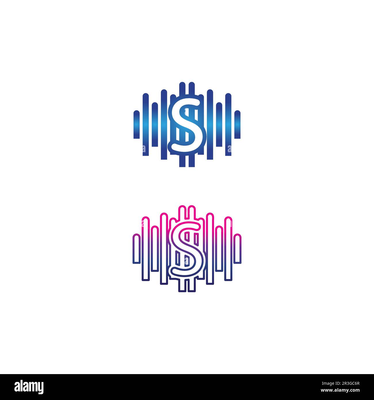 Schallwellen Vector Illustration Design Template Stock Vektor
