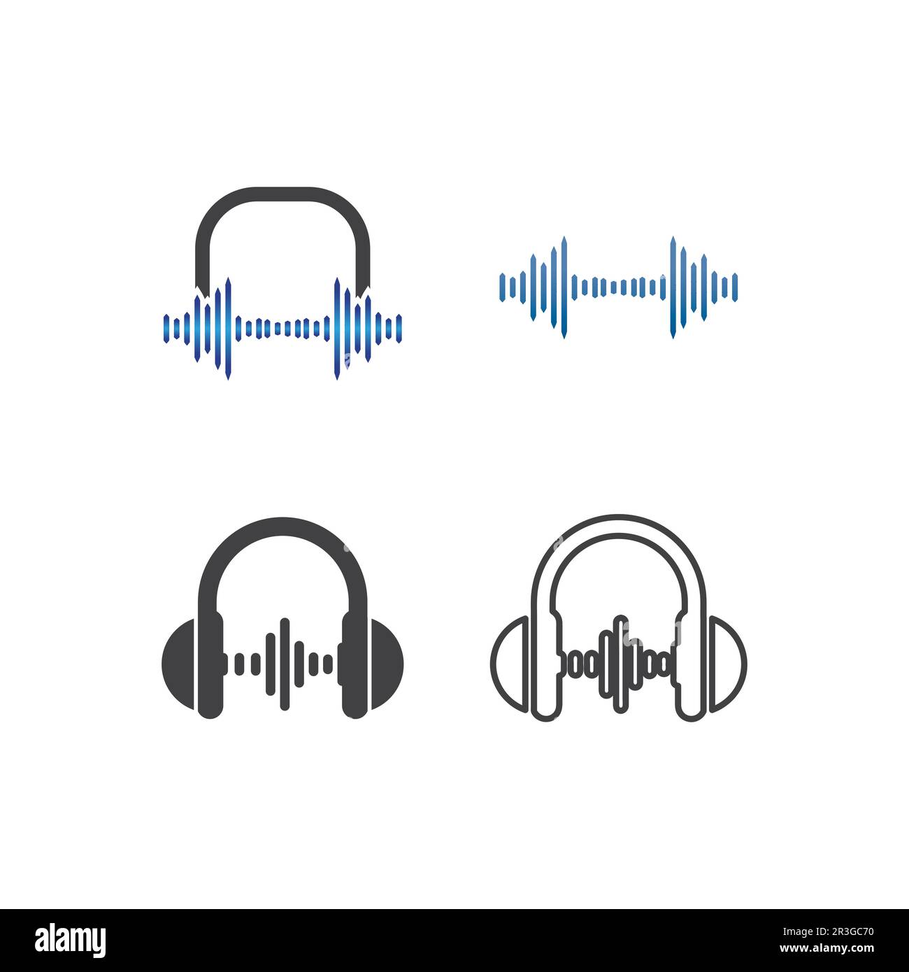 Schallwellen Vector Illustration Design Template Stock Vektor