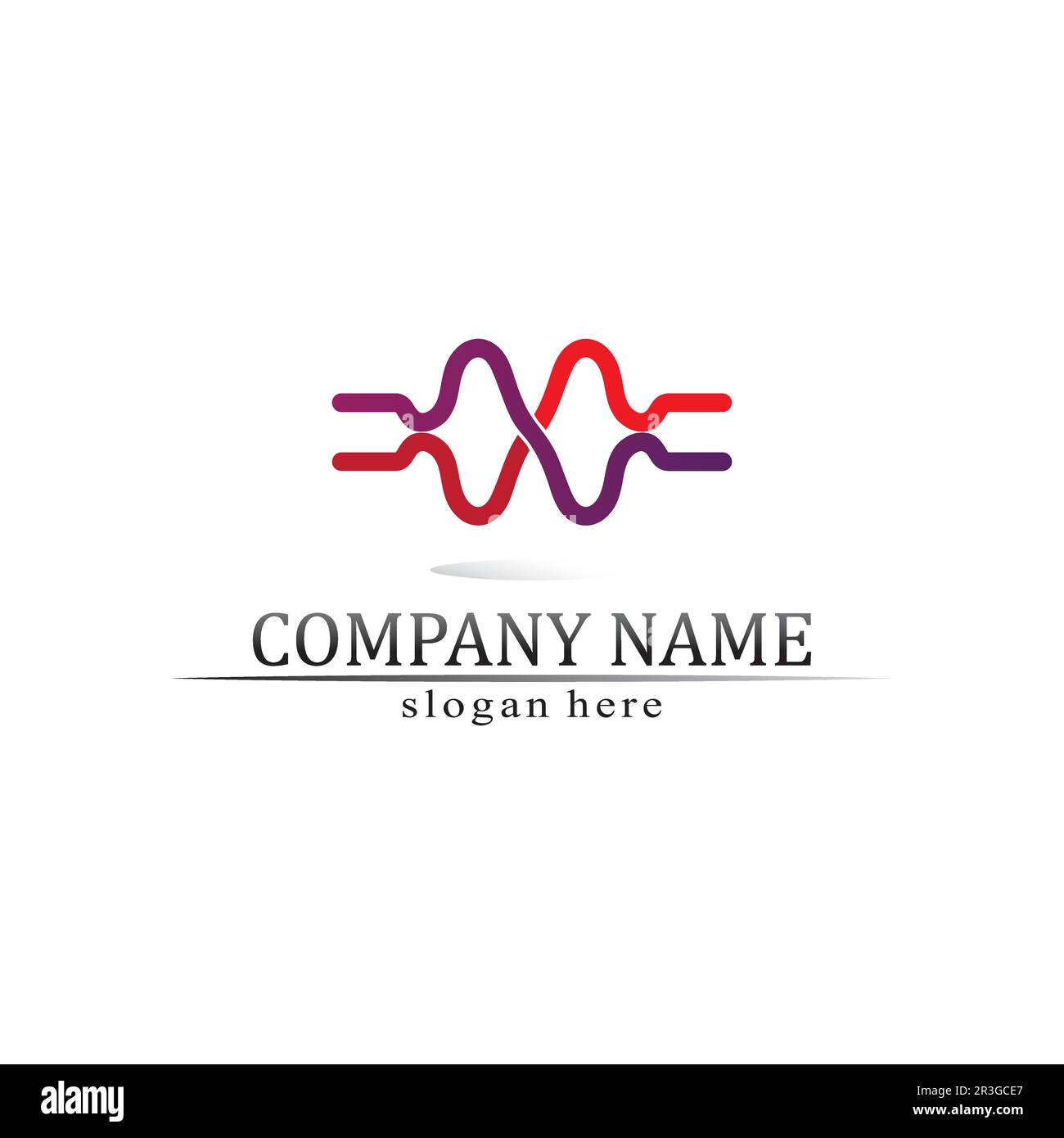 Schallwellen Vector Illustration Design Template Stock Vektor