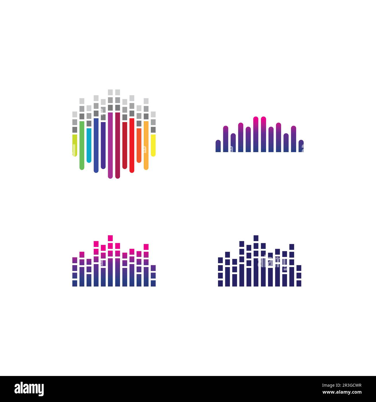 Schallwellen Vector Illustration Design Template Stock Vektor