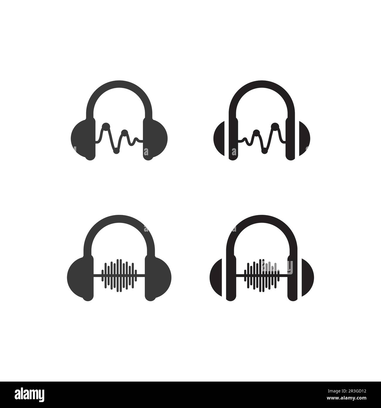 Schallwellen Vector Illustration Design Template Stock Vektor