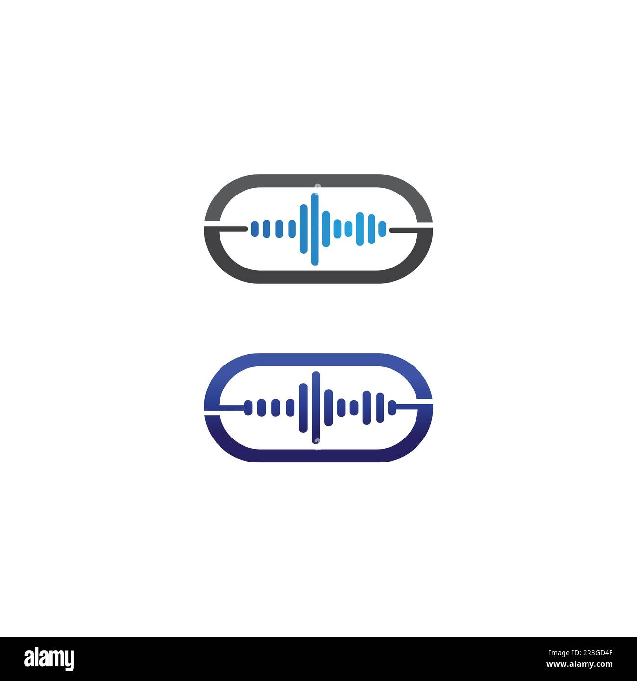 Schallwellen Vector Illustration Design Template Stock Vektor