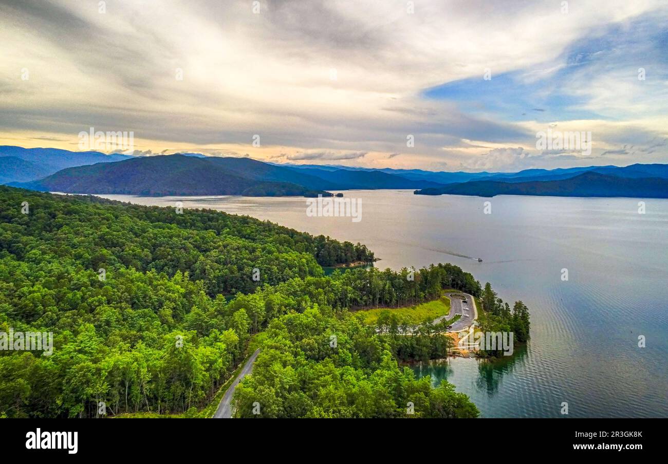 Malerische Ausblicke am Lake jocassee South carolina Stockfoto