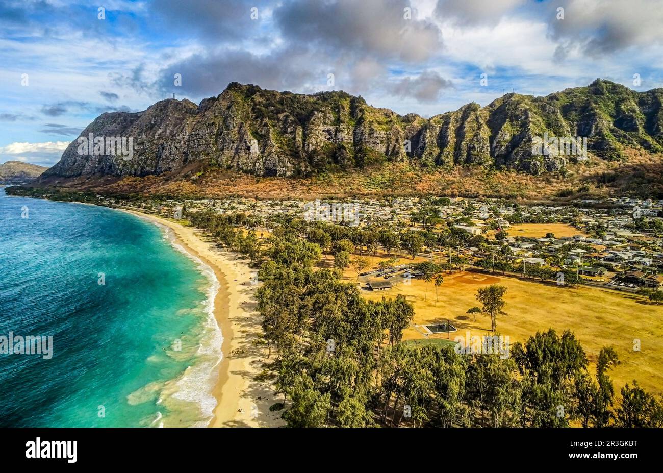 Waimanalo Beach oahu hawaii Urlaubsort Stockfoto