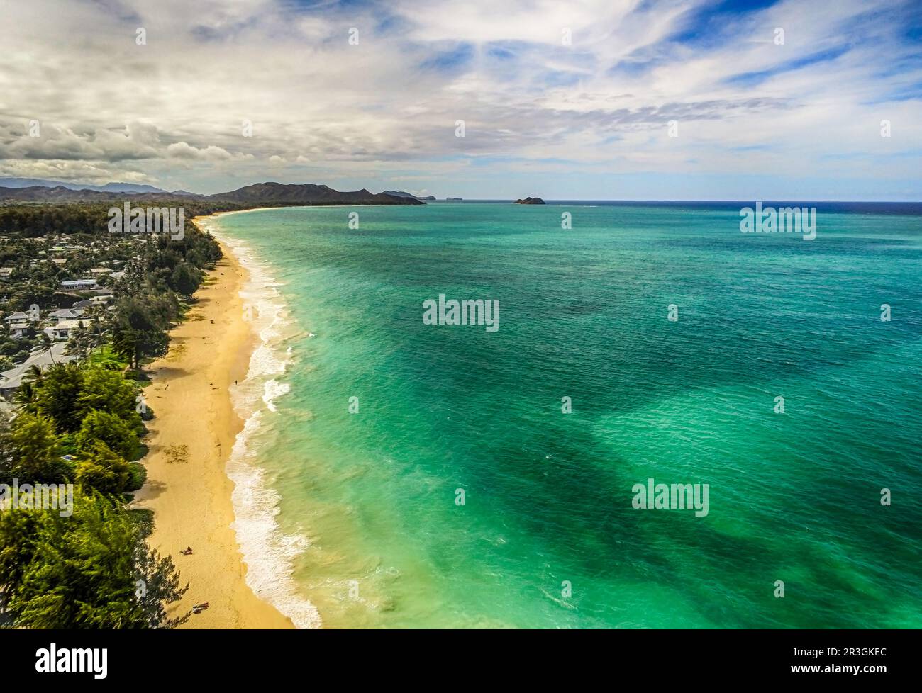 Waimanalo Beach oahu hawaii Urlaubsort Stockfoto