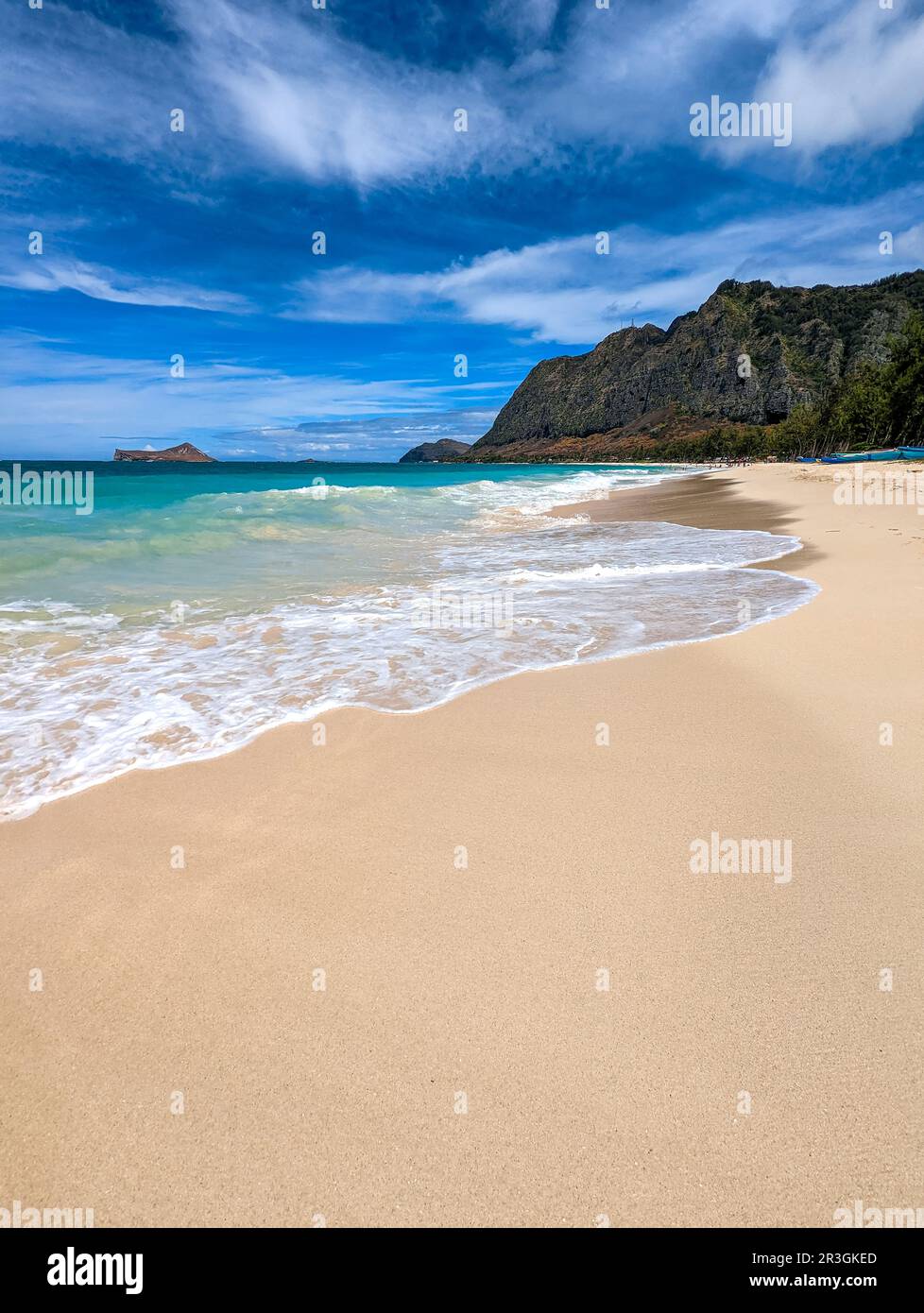 Strandszenen von Waimanalo auf oahu hawaii Stockfoto