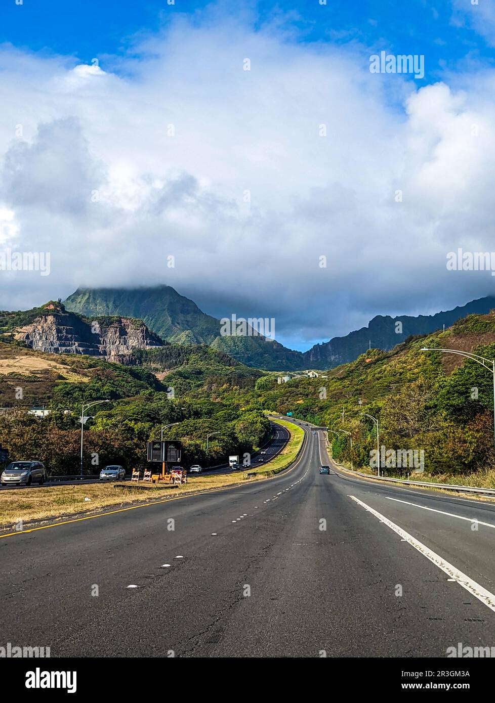 Unterwegs auf den Straßen von oahu hawaii Stockfoto