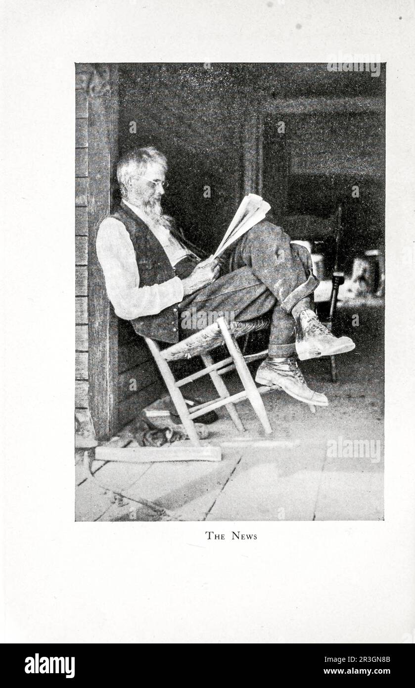 The News Schwarzweiß-Fotografie aus dem Buch " Highways and Byways of the Mississippi Valley " von Clifton Johnson, 1865-1940 Publikationsdatum 1906 Veröffentlicht in New York, The Macmillan Company; aus der See America First Series Stockfoto