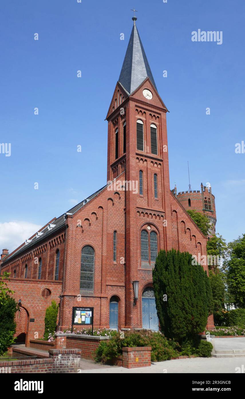 Katholische Kirche St. Laurentius in Wismar Stockfoto