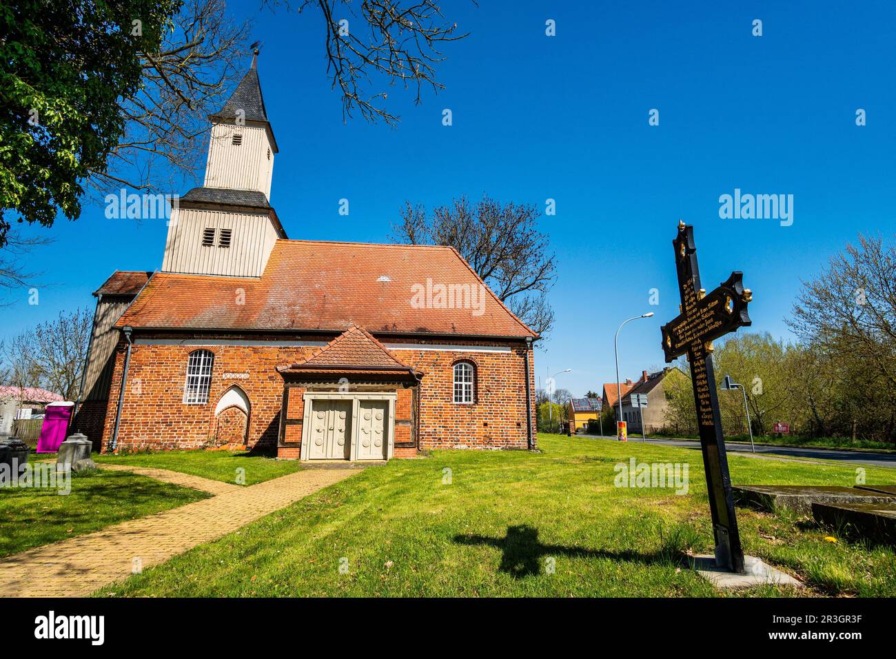 Staffelde Dorfkirche, Kremmen, Brandenburg, Deutschland Stockfoto