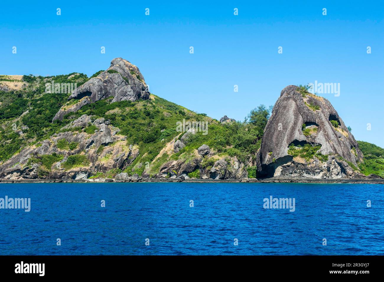 Rocky Island, Yasawas, Fidschi, Südpazifik Stockfoto