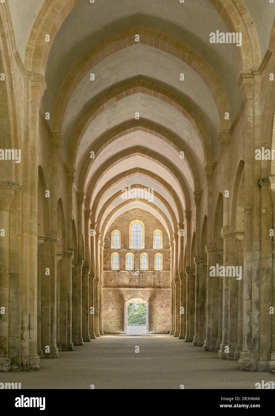 FRANKREICH. BURGUNDER. COTE-D'OR (21) MONTBARD. DIE ABTEI VON FONTENAY (16. JAHRHUNDERT), DIE VON DER UNESCO ZUM WELTKULTURERBE DER MENSCHHEIT ERKLÄRT WURDE Stockfoto