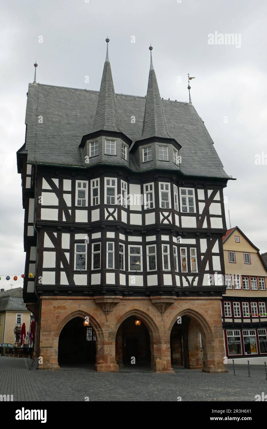 Historisches Rathaus in Alsfeld Stockfoto