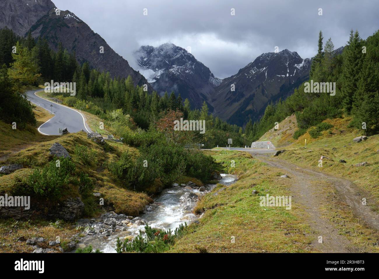 Hahntennjoch in Osterreich Stockfoto