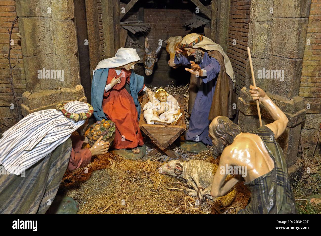 Weihnachtsbett Stockfoto