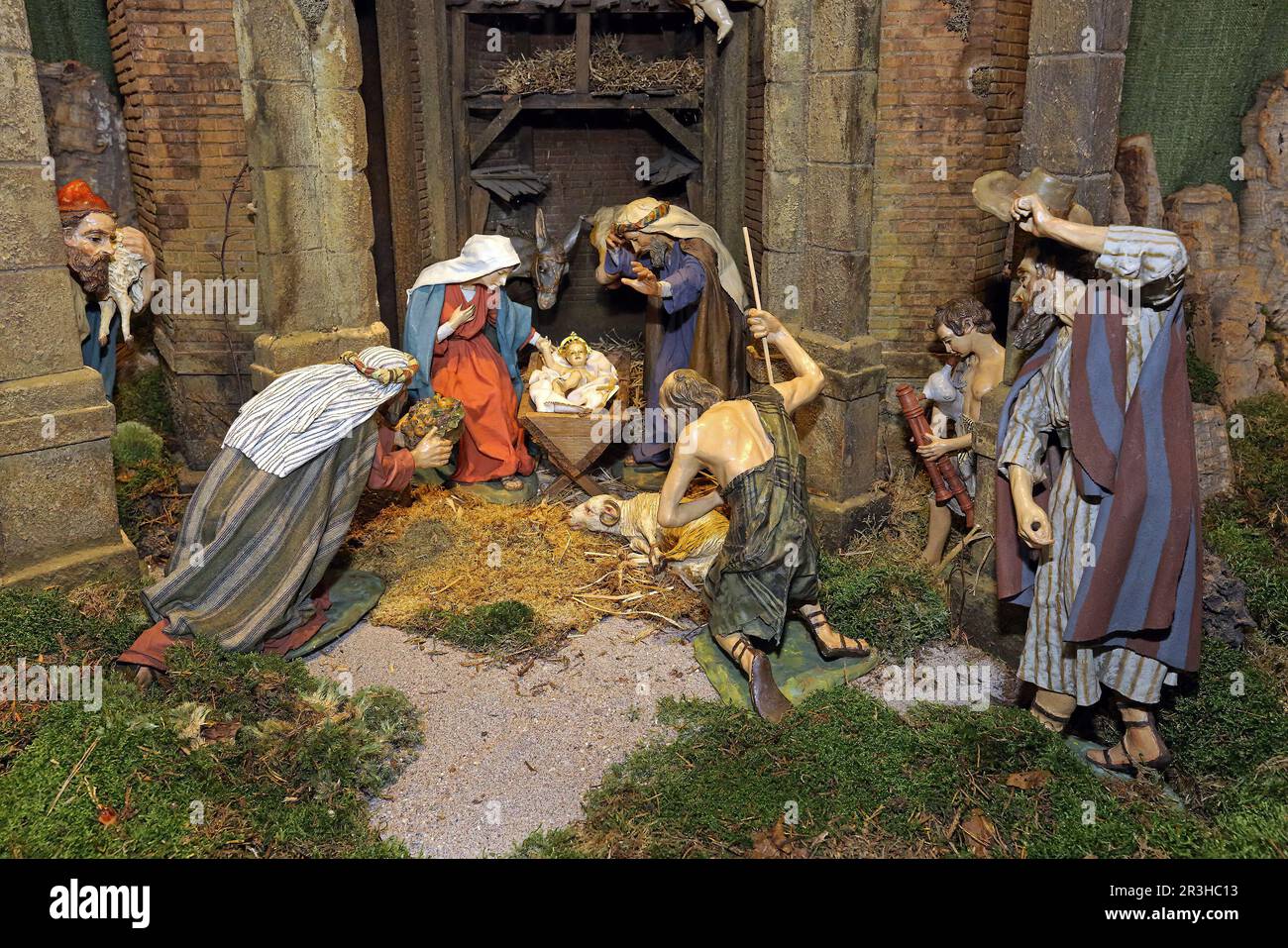 Weihnachtsbett Stockfoto