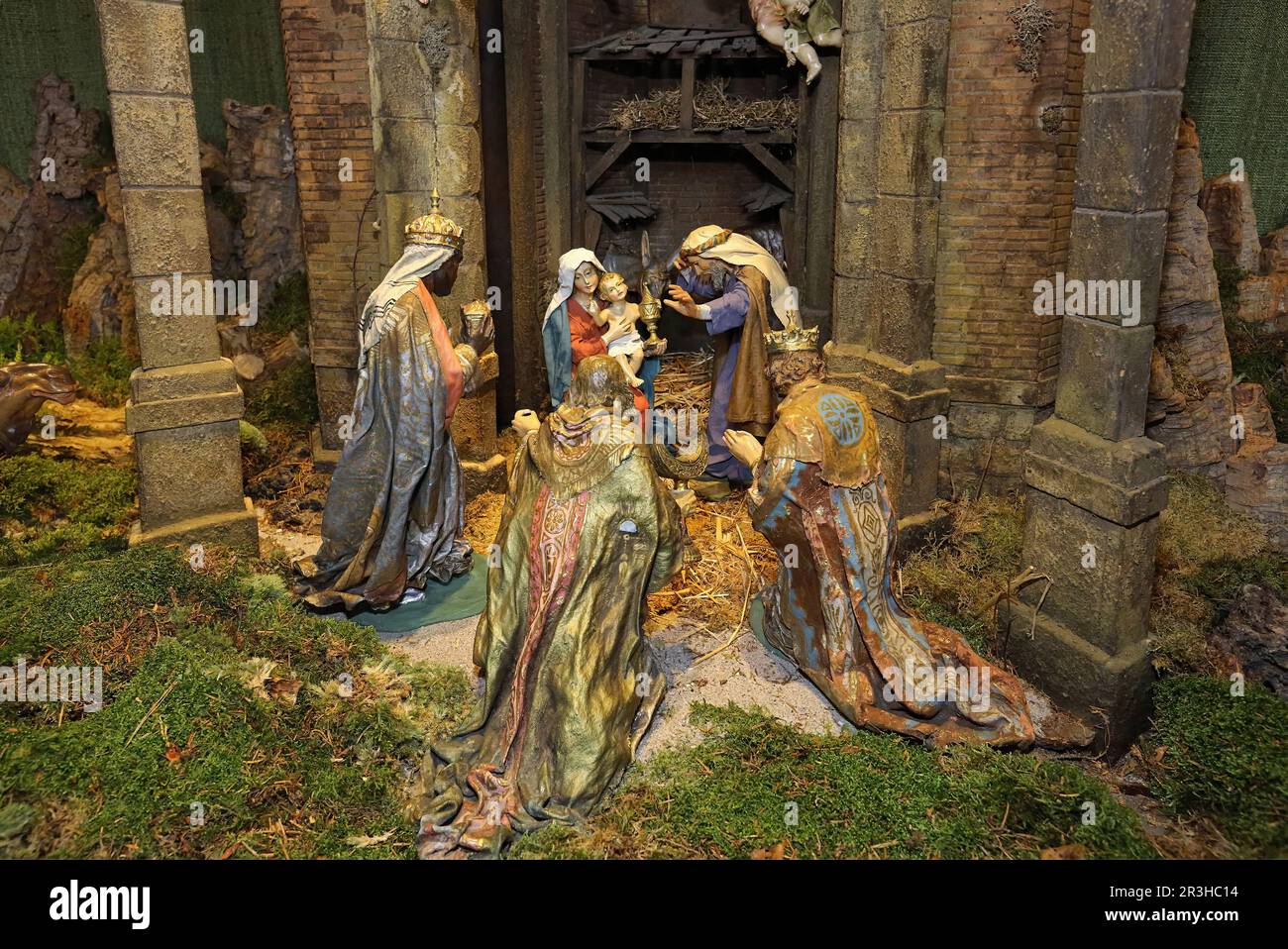 Weihnachtsbett Stockfoto