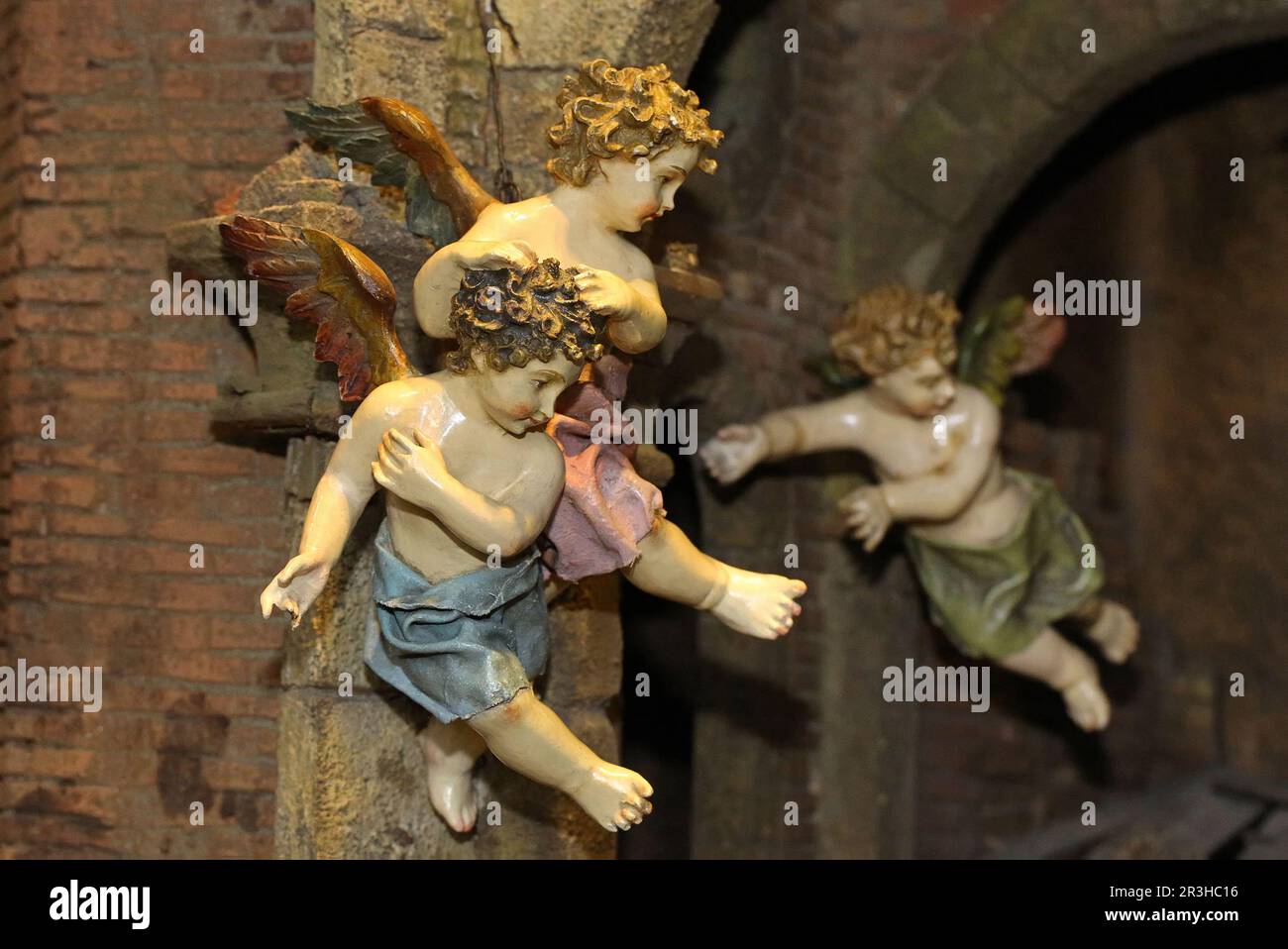 Weihnachtsbett, Engel Stockfoto