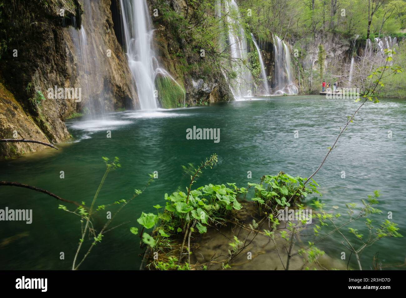 Parque Nacional de los Lagos de Plitvice, Patrimonio Mundial de la UNESCO, Croacia, Europa. Stockfoto