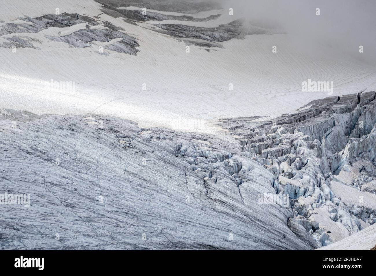 Gletscher auf dem Sustenhorn in der Schweiz Stockfoto