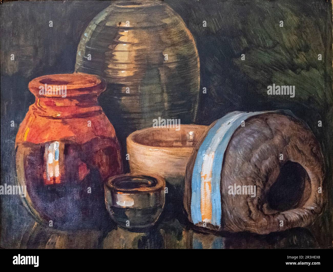 La Tierra, Atilio Boveri, 1943 ,Öl auf Pappe, pollensa Museum, Mallorca, Balearen, Spanien. Stockfoto