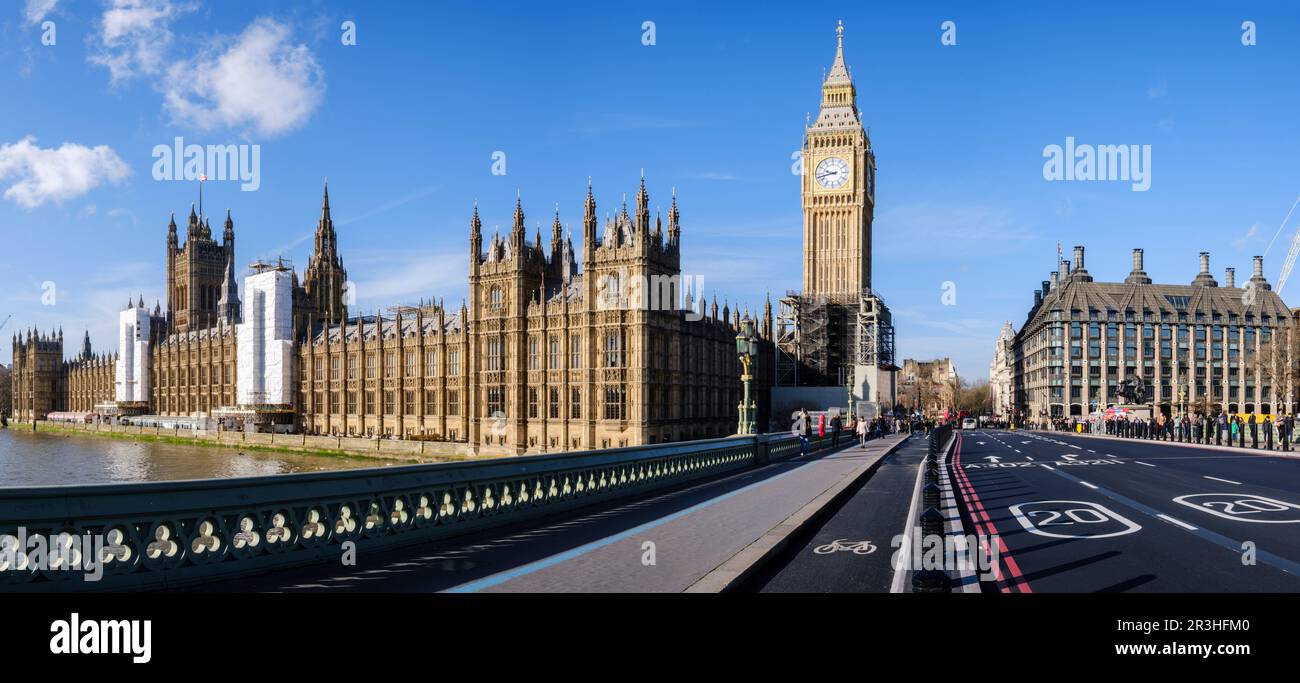 Palace of Westminster, Westminster Bridge, London, England, Großbritannien. Stockfoto