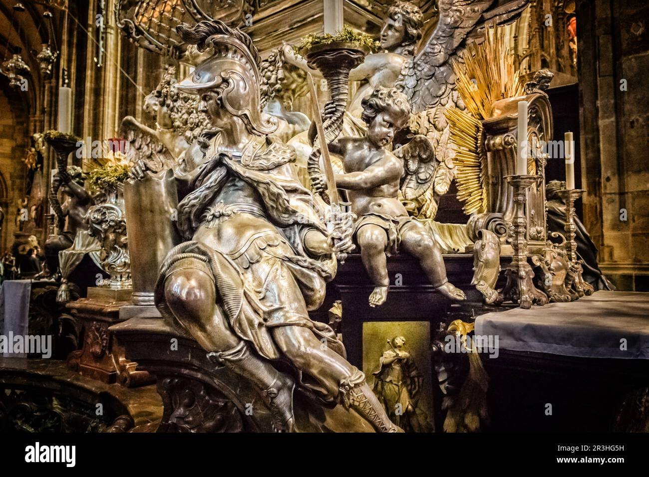 Altar der St.-Veitskirche Stockfoto